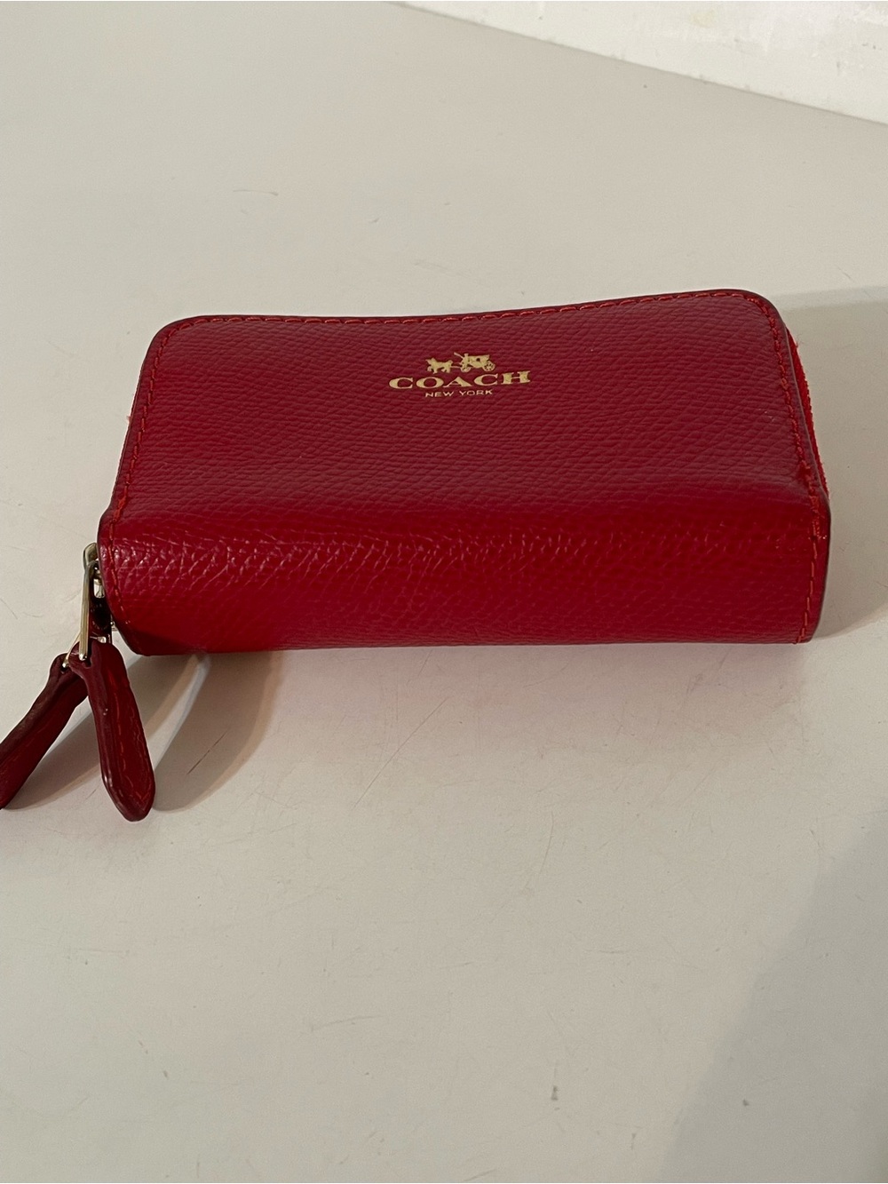 Coach Small Two Zip Wallet in Red - Picture 2 of 9